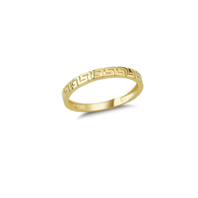 

Модное женское кольцо из твердого золота 14K с художественным дизайном