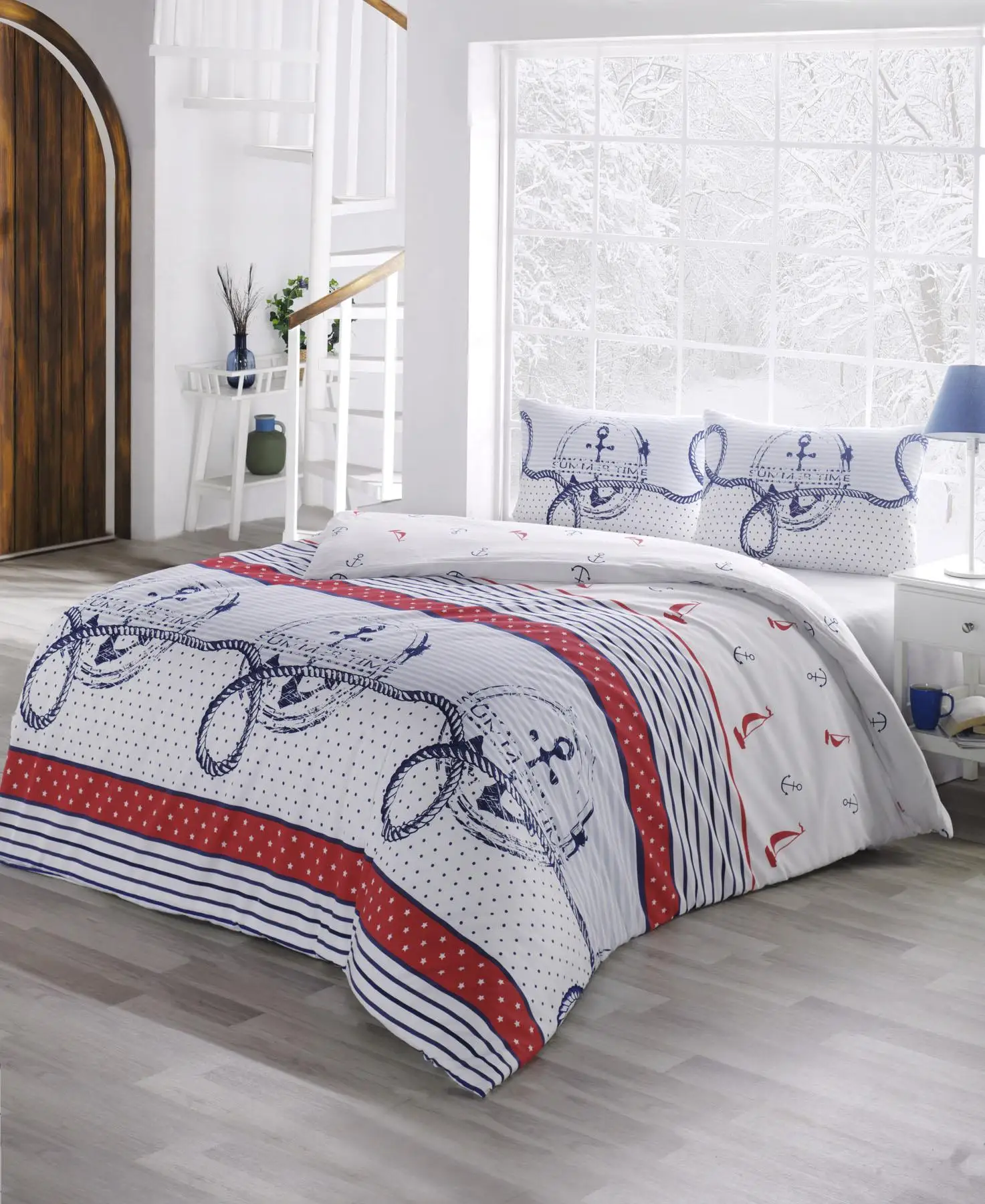 

Lady Fashion Anchor Single Personality Ranforce Duvet cover set