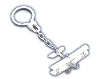 

925 sterling silver keychain milesimas with airplane motif