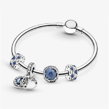 

Kakany 2020 New 100% High Quality Original 1:1 Blue Night Sky Moon And Stars Charm Bracelet Women's Exquisite Diy Gift Set