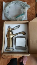 Tap Gold-Faucet Washbasin Retro-Tap Brass Hot-And-Cold-Water-Basin Antique European