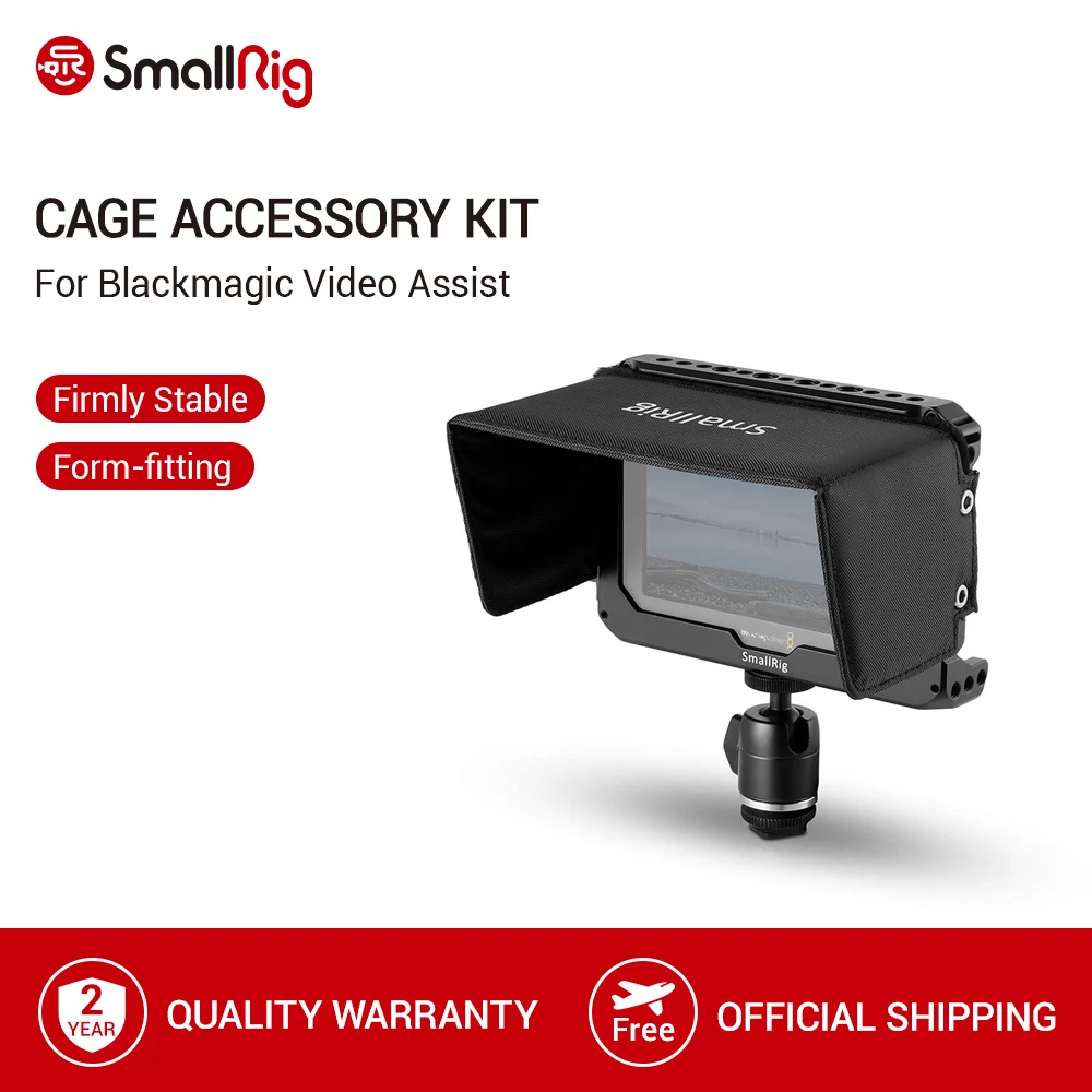 SmallRig Monitor Cage Kit для Blackmagic Design Video Assist 5 &quotмонитор с hdmi зажимом Sunhood Ballhead Cold Shoe 1981|kit