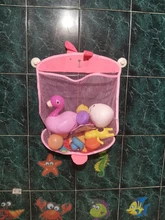 Baño juguetes para niños y bebés ordenado de almacenamiento de bolsa de ventosa baño bañera muñeca colgando bolsa baño cesta de juguete bolsa de red de almacenaje juguete de agua