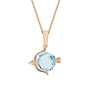 

Gold pendant with Topaz sunlight sample 585