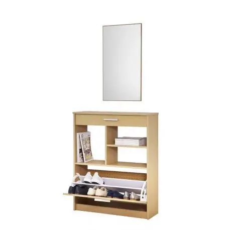 Shoe cabinet wooden 3 folding doors to test from dust Storage font b closet b font