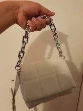 Bolsa de cadena de plástico grueso para dama Súper elegante, bolsa de mensajero con correas, bolso de mano, cadena de piezas para mochilas