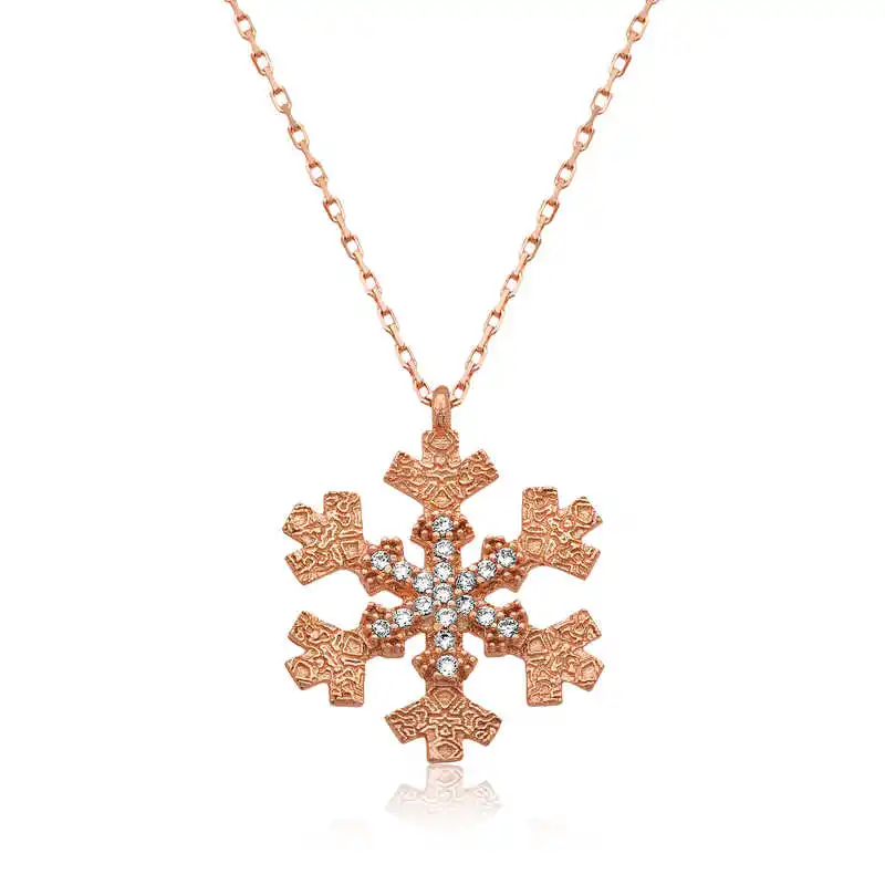 

Silver Snow Snowflake Lady Necklace