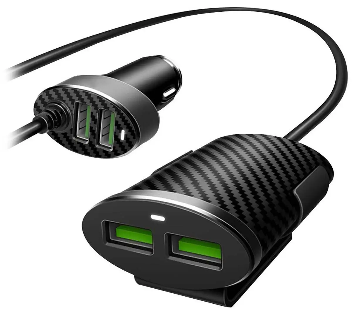 Автомобильное зарядное устройство LDNIO Двойное АЗУ C502 4USB*5,1A(Черное