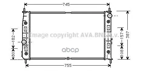 Радиатор Системы Охлаждения Chrysler: 300 M(Lr) 3.5 V6 24v 98- 04 Ava арт. CR2054