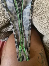 Body de manga larga con estampado de leopardo para mujer, mono Sexy de retazos de malla transparente con estampado de leopardo de corte alto, mono de cuello alto de manga larga