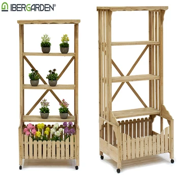 

Shelves Ibergarden Wood (64 x 186 x 100 cm) 4 Shelves