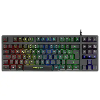 

Teclado híbrido mecánico mars gaming mktkles - switches h-mechanical red - iluminación rgb - cable usb 150cm