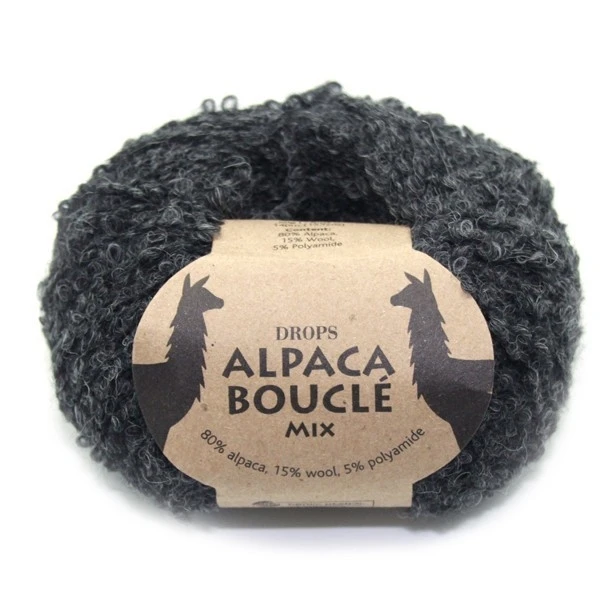0506m Dark grey/т.серый Пряжа DROPS «Alpaca Bouclé» - Цвет: 0506m Dark grey/т.серый