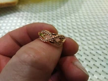 Anillos Infinity con inicial de onda para mujer, cristal delicado, Color oro blanco, joyería de compromiso de circón a la moda R836