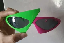 Staraise-gafas triangulares asimétricas para fiesta, anteojos de sol con divertido contraste verde y rosa, estilo Roy Purdy, Hip-Hop, decoraciones para fiesta