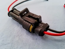 Juego de conector de cable eléctrico impermeable, sellado de vía de 2 pines, conectores automáticos con cable
