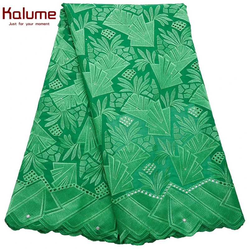 

Kalume African Cotton Lace Fabrics 2022 Nigerian Cotton Lace Fabric Embroidered Swiss Voile For Sew Women Dress Cloth F2803
