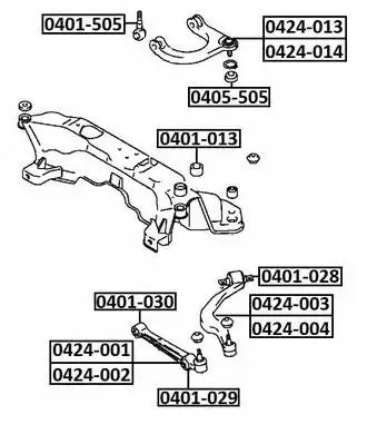 Akitaka рычаг прямой нижний левый(39851712/23121 AKITAKA 0424