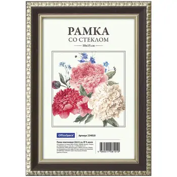 

Frame plastic officespace color Wenge 10x15 cm