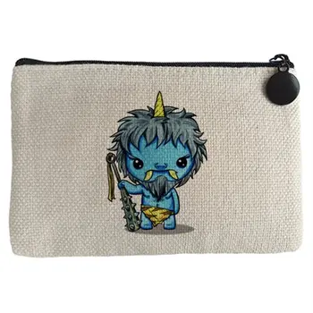 

Purse Chibi Kawaii Oni Blue Leather parody of the Yokai Japanese