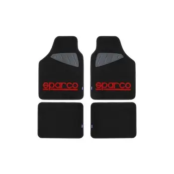 

Play 4 mats carpet SPC black/red for car