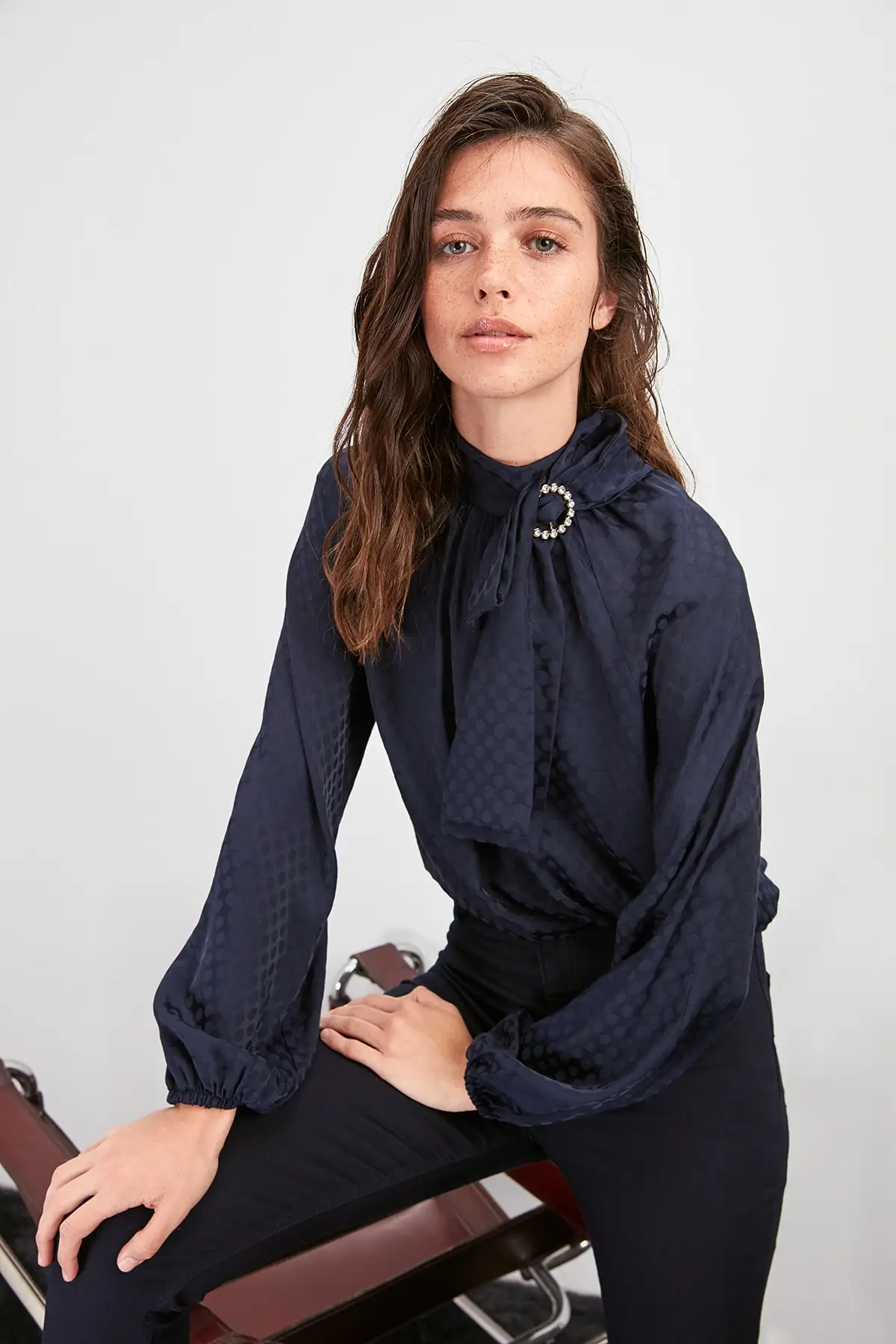 Trendyol шнуровка подробная Bluz TWOAW20BZ1072