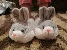 Lindas pantuflas con animales para mujer, zapatos de Casa de conejo, talla grande 42, antideslizantes, planos con zapatilla de invierno, suela corta de felpa TPR