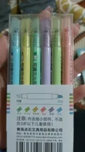 Rotuladores fluorescentes borrables de 6 colores, marcadores Pastel, pluma fluorescente de doble punta para dibujo de arte, marcación, papelería escolar y de oficina