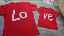 Ropa a juego de la familia del amor, camiseta roja de algodón con estampado para madre e hija, ropa para mamá y yo, ropa para bebé, niña y niño