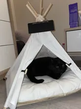 Cat Bed House Teepee Cushion Pet-Tent Puppy Available Outdoor Portable For Dog with Thick