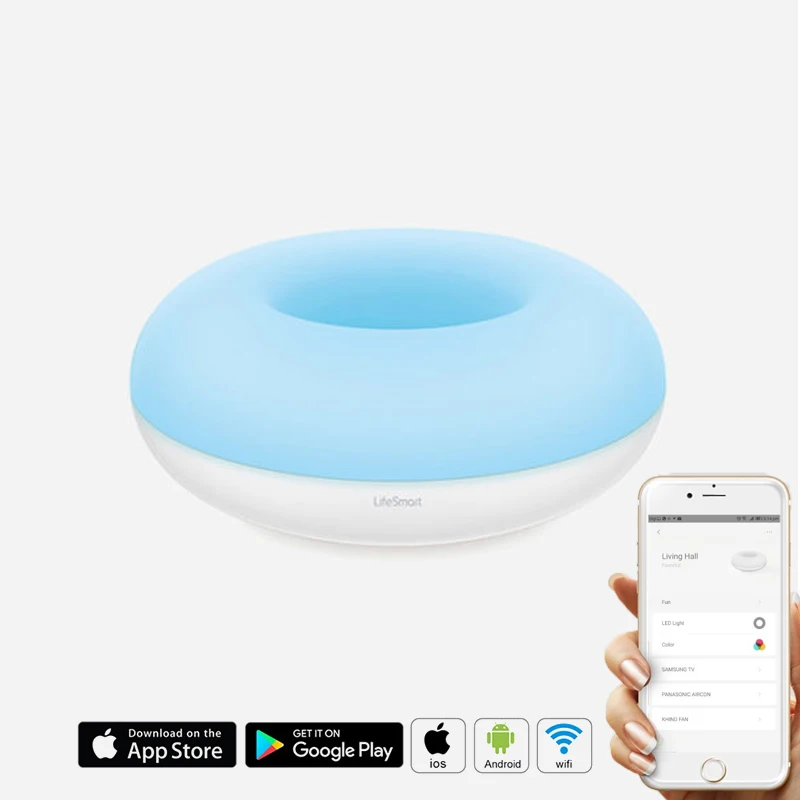 Lifesmart Spot Telecomando Ir Universale Rgb Night Light Wifi Connect 360 Gradi Smart Home App Control Controllo Vocale Ai