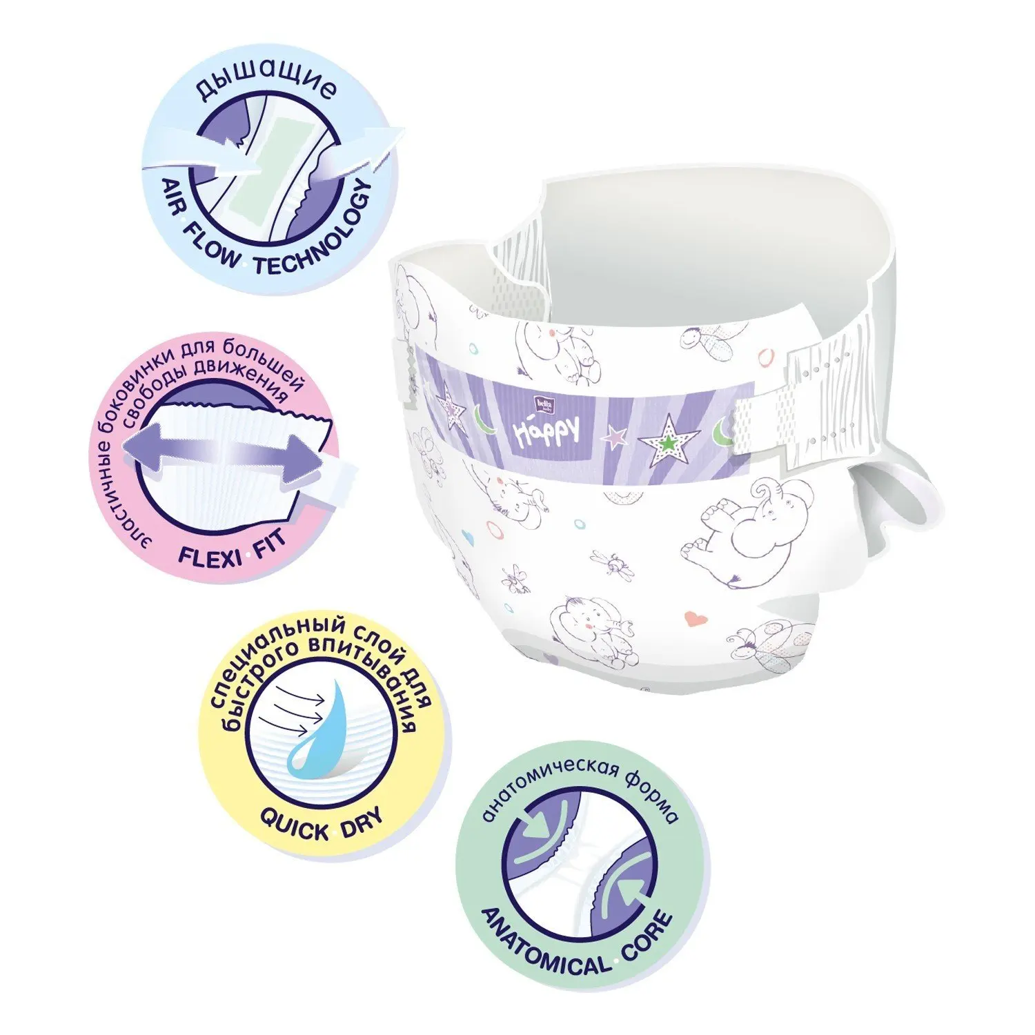 Подгузник Bella baby Happy Junior Extra 6 16+кг 1шт