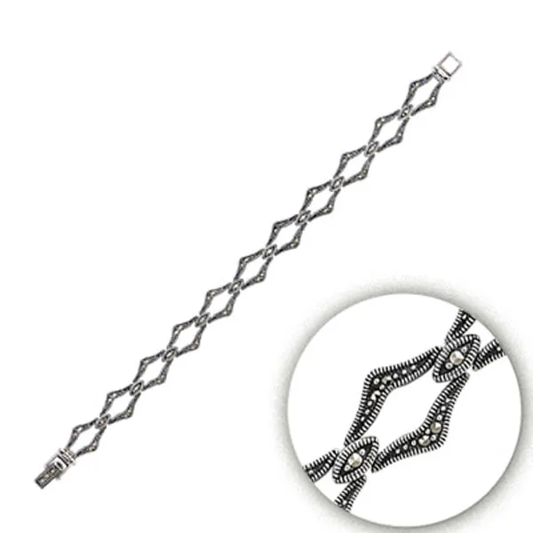 Серебряный 925 пробы Браслет из марказита