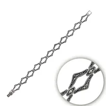 Серебряный 925 пробы Браслет из марказита