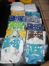 [Simfamily]-Conjunto de pañales para bebé, pañal de tela lavable reutilizable, cubierta ajustable ecológica, 3-15kg