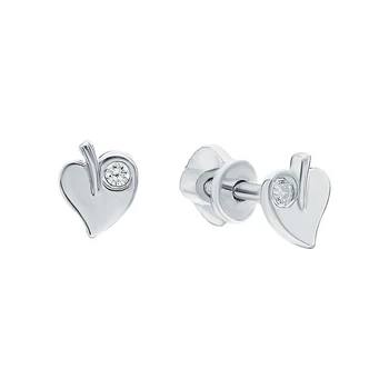 

Silver earrings with cubic zirconia sunlight