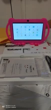 Tablet educativa de 7 pulgadas para niños, Tablet de 7 pulgadas HD con carcasa de silicona con carga USB Quad Core 1 GB 1