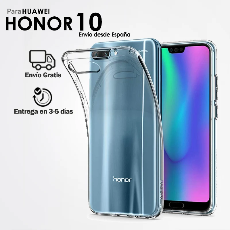 Силиконовый чехол из ТПУ для Huawei Honor 10 ультратонкая Прозрачная мягкая задняя