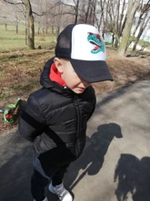 Cool Cap Trucker-Cap Dinosaur Jurassic Funny Adult Black Mesh Family CLIMATE for Kid