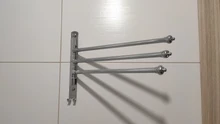 Hanger Towel-Rack Space-Saving Stainless-Steel Bathroom Swivel with Hook Wall-Mount Swing