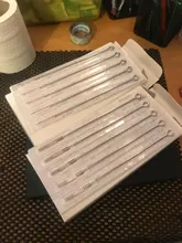 Agujas de tatuaje de acero desechables, delineador redondo para tatuar, equipo de tatuaje de alta calidad, 50 Uds.