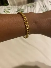 Pulsera de acero inoxidable para hombres y mujeres, pulseras de cadena de eslabones cubanos, Color dorado y plateado, joyería de moda al por mayor KBB10