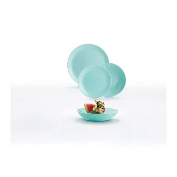 

SERVICE DISHES TABLEWARE ARCOPAL PCs 18 DIWALI LIGHT TURQUOISE LUMINARC