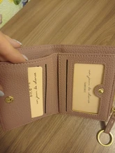 Cartera de piel sintética suave para mujer, cartera amarilla de marca, monedero Mini con broche, tarjetero, billetera corta, Bolso pequeño Delgado, llavero con cremallera