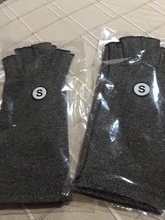 Guantes de compresión para artritis, 1 par, resistentes para el dolor articular, terapia con dedos abiertos, tratamiento de compresión