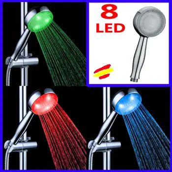

Shower 8 LEDS 3 colors change color segun head water temperature