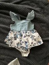 PatPat-conjuntos florales a juego para la familia, vestidos sin mangas con volantes y Tops vaqueros de aspecto familiar de algodón de mosaico de verano y primavera, gran oferta 2021