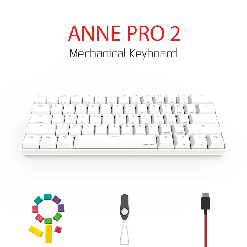 Миниатюрная портативная беспроводная клавиатура Anne Pro 2 60% 61 клавиши bluetooth 5 0