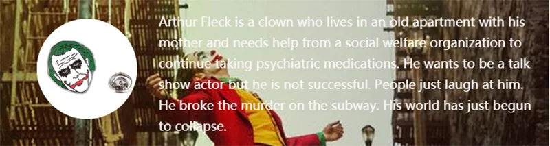 SG Movie DC Joker брошь Бэтмен булавки ужас клоун Чаки лицо Стивен Кингс это Pennywise эмалированная булавка на лацкане для женщин и мужчин ювелирные изделия