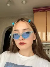 Gafas de sol con forma de ojo de gato para mujer, anteojos de sol femeninos, de diseño de marca, con espejo negro, triangulares, con protección UV400